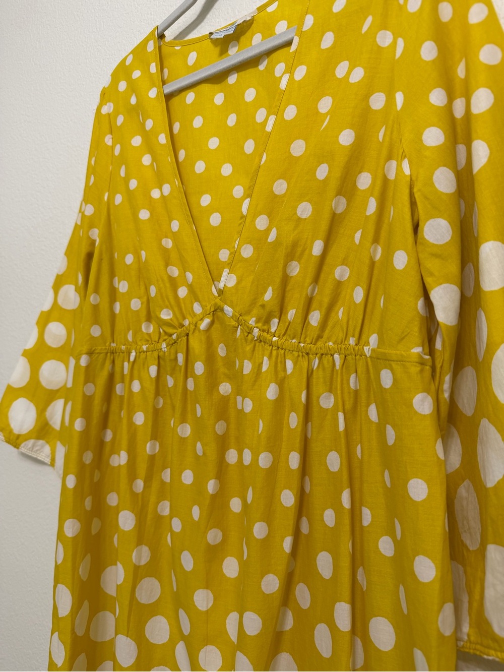 Boden Polka Dot Pom Pom Bell Sleeve 100% Cotton Tunic Cover Up 12R - Picture 4 of 10